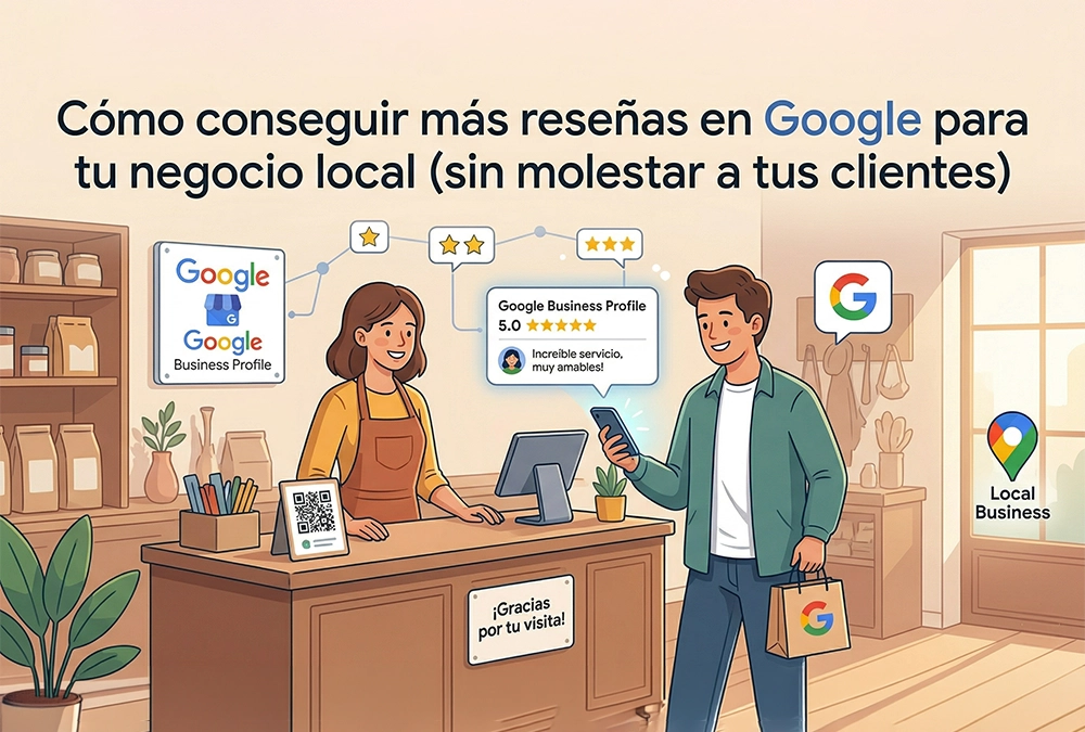 Cómo conseguir más reseñas en Google para tu negocio local (sin molestar a tus clientes)