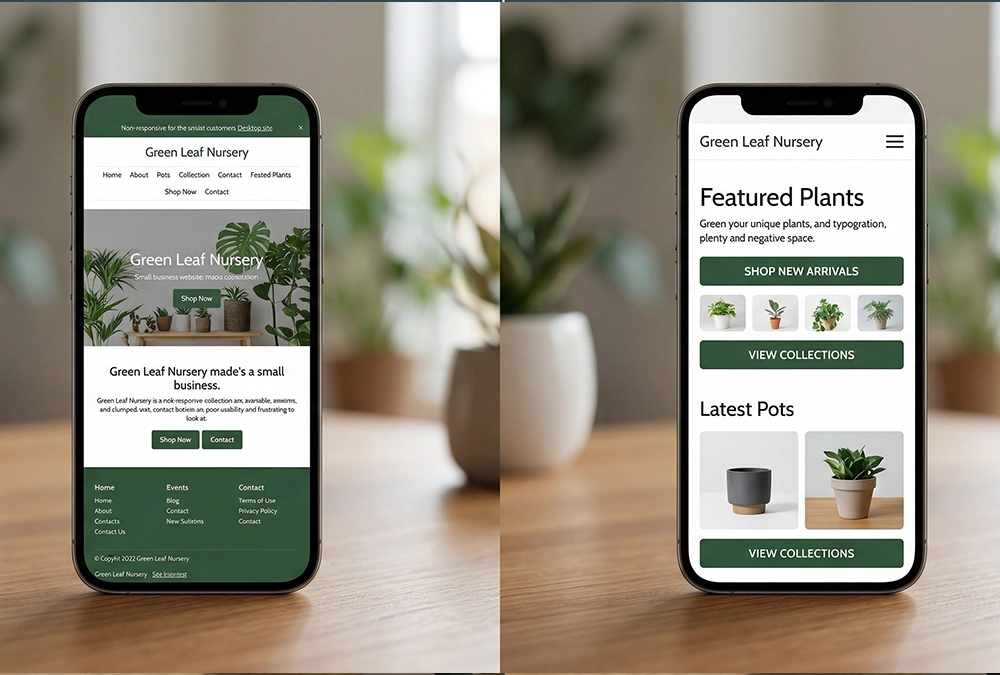 Diseño web responsive en móvil para negocio local
