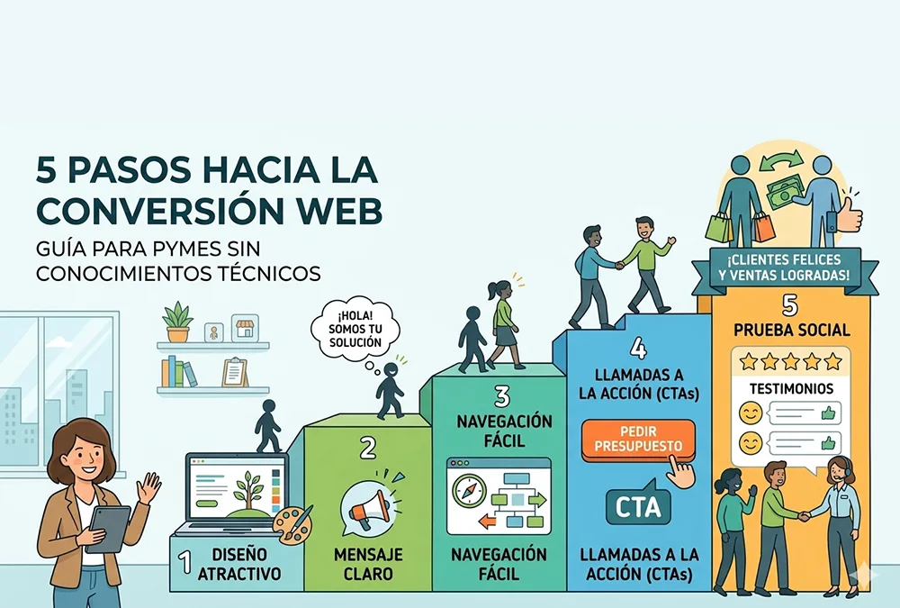 5 pasos para una web que convierta visitas en clientes (guía para pymes sin conocimientos técnicos)