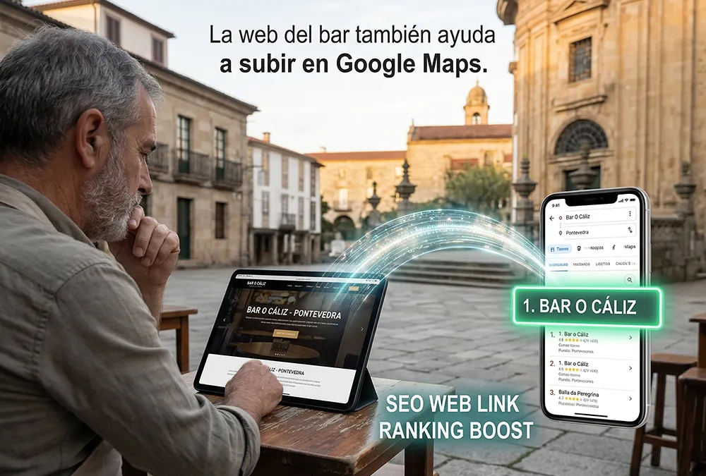 La web del bar también ayuda a subir en Google Maps