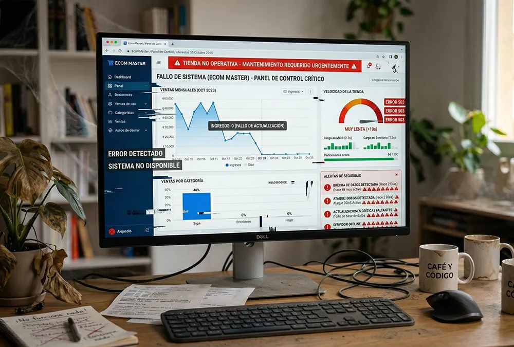 Qué pasa cuando una tienda online no recibe mantenimiento