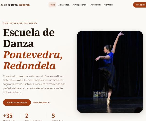 Captura de la web Escuela de Danza Deborah