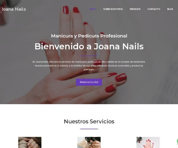 Captura de la web Joana Nails